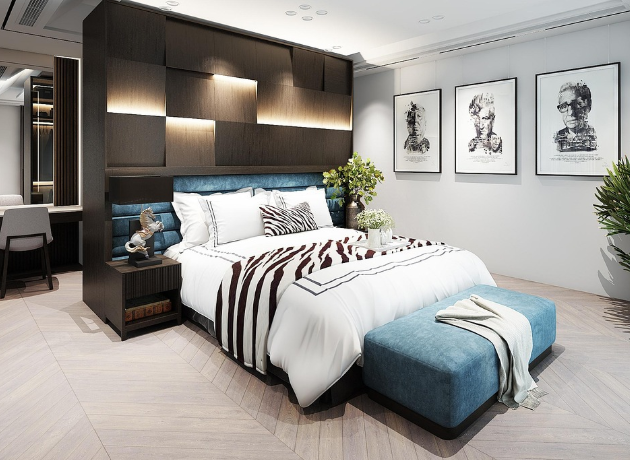 호텔식 침대 인테리어 관련 사진