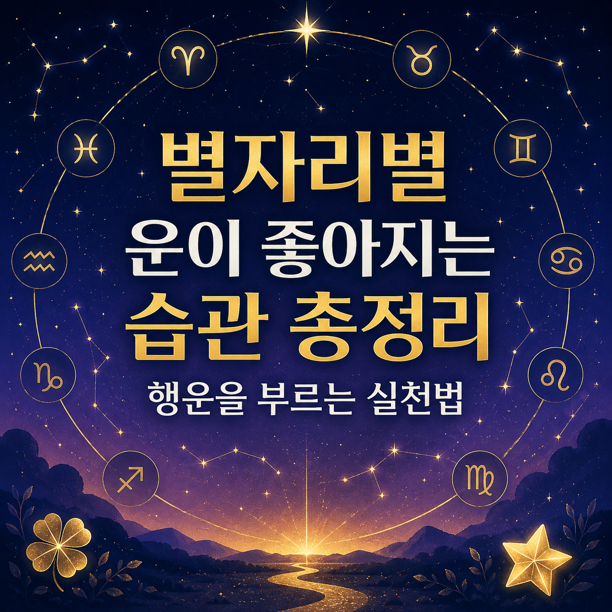 별자리별 운이 좋아지는 습관