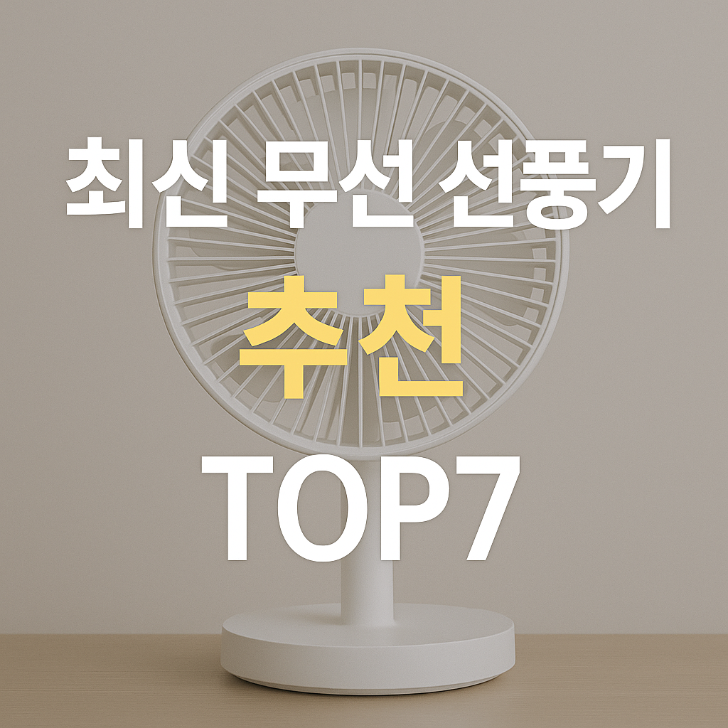 🌬️ 최신 무선 선풍기 추천 TOP7 (2025년형 가이드)