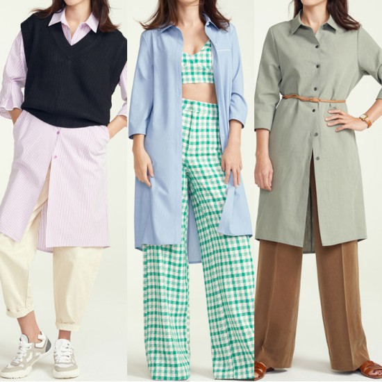 투웨이 롱 셔츠