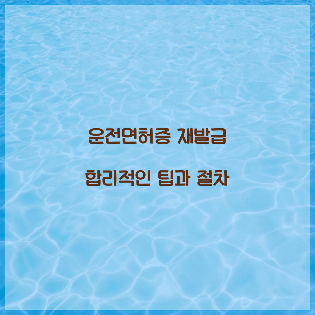 운전면허증 재발급