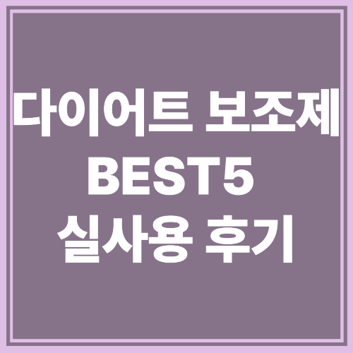 체지방 감소에 효과 있는 다이어트 보조제 BEST5 실사용 후기까지!!!