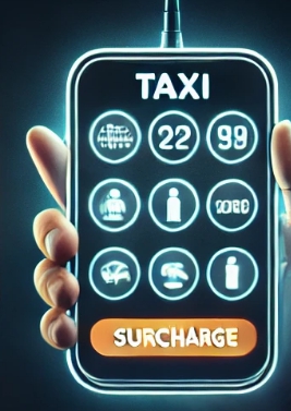 휴대폰으로 택시 호출하는 화면