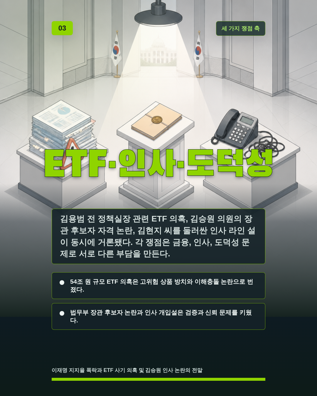ETF·인사·도덕성