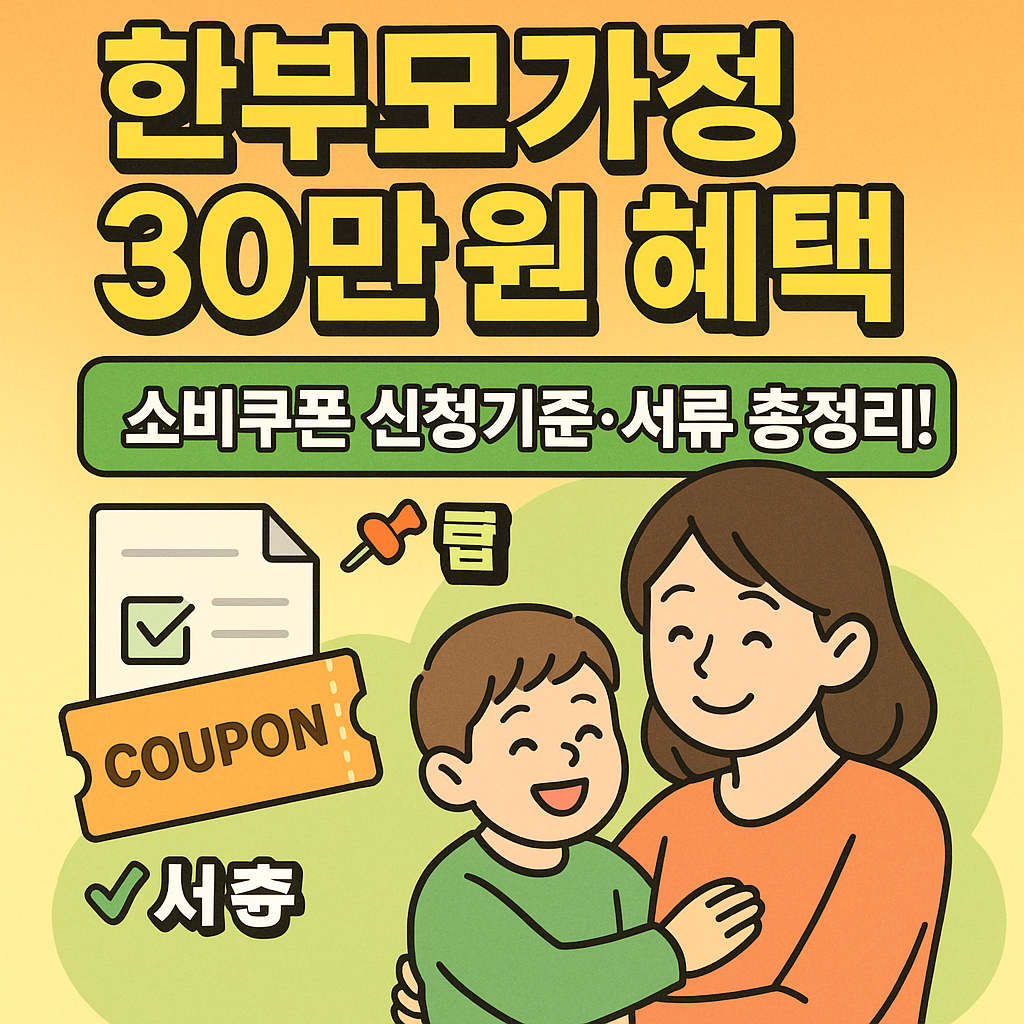 [한부모가정] 민생회복 소비쿠폰 30만 원