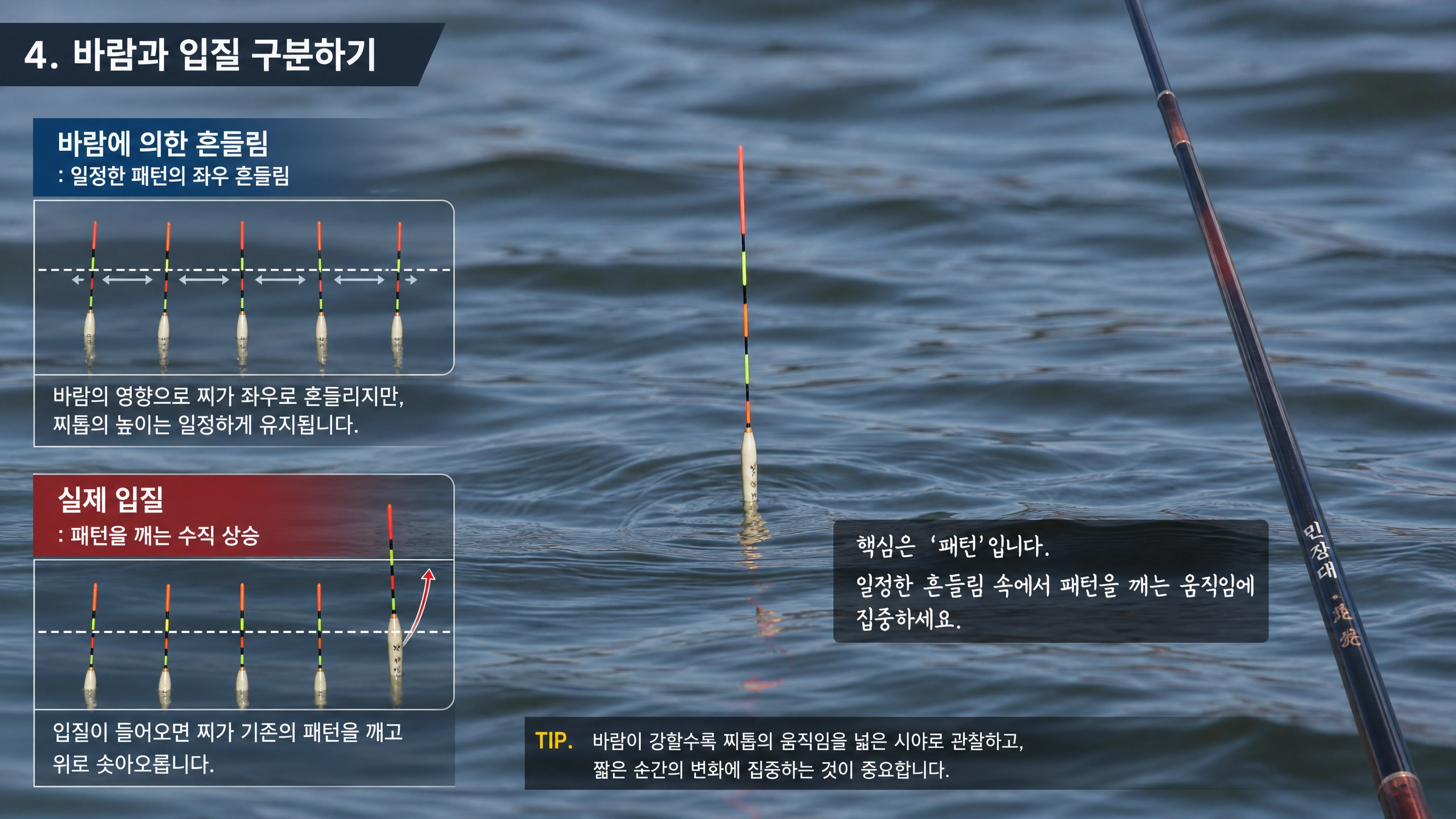 바람과 입질 구분 가이드