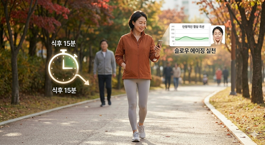 식후 15분 산책의 기적