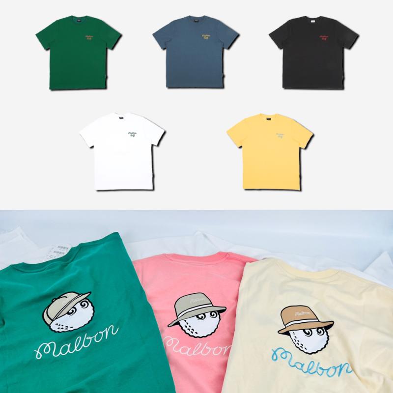 (국내 매장판) 말본 골프 웨어 버킷 라운드 반팔 티셔츠