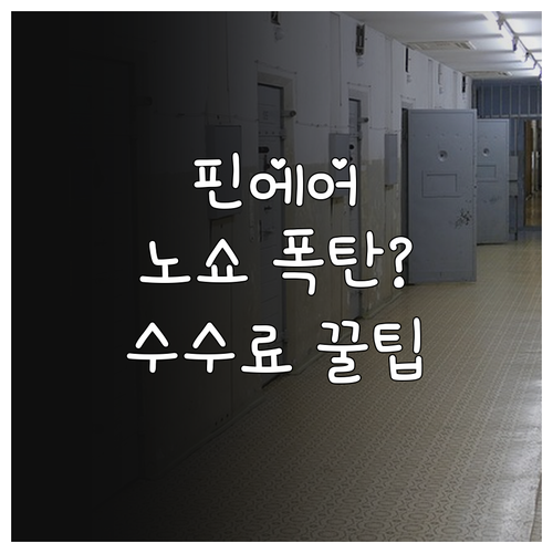 핀에어 노쇼 위약금과 취소 수수료 주..