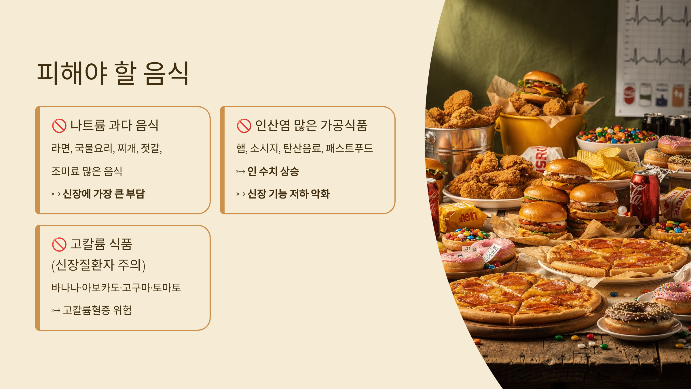 신장에 나쁜 음식
