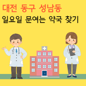 대전 동구 성남동 일요일 문여는 약국 찾기