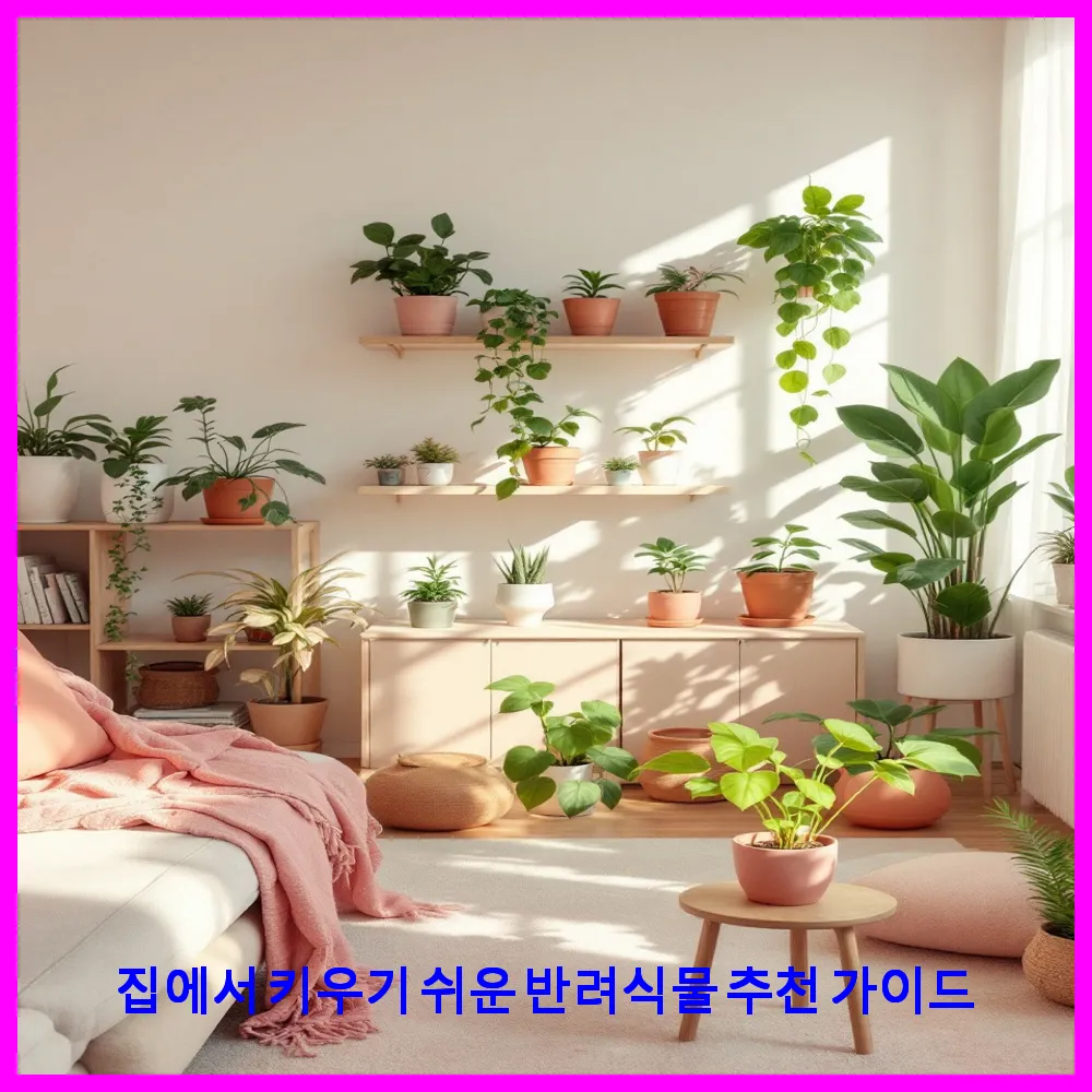 집에서 키우기 쉬운 반려식물 추천 가이드