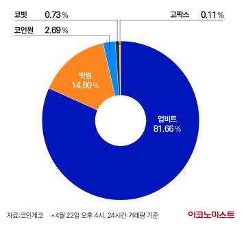 국내 가상자산 거래소 점유율