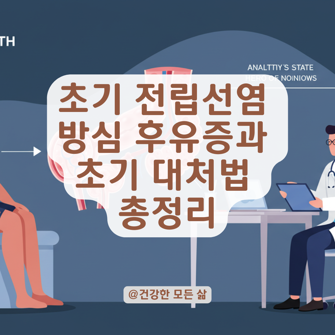 초기 전립선염이라 방심했다가 겪는 후유증 사례와 초기 대처법 정리. ⚠️