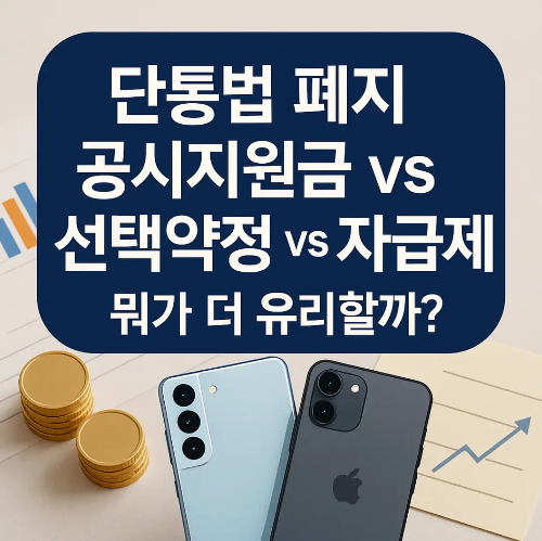 썸네일-단통법-폐지-공시지원금vs선택약정vs자급제