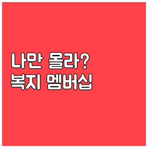 복지멤버십 맞춤형 급여 안내 카카오톡..