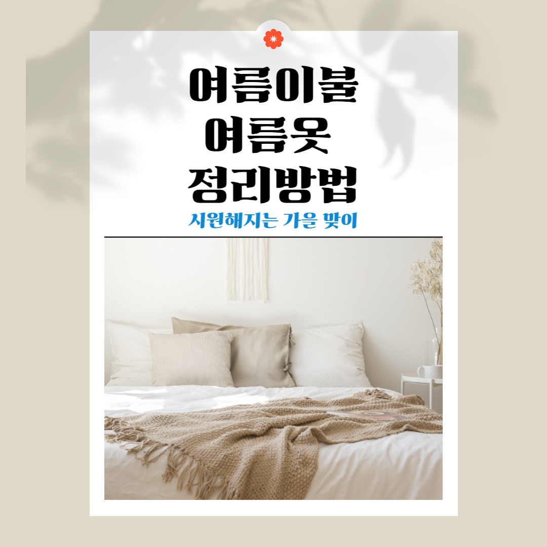 여름이불 및 여름옷 정리방법 대방출!