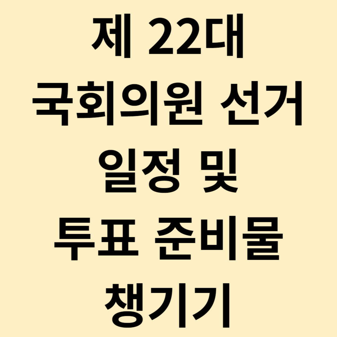 선거 투표 준비물