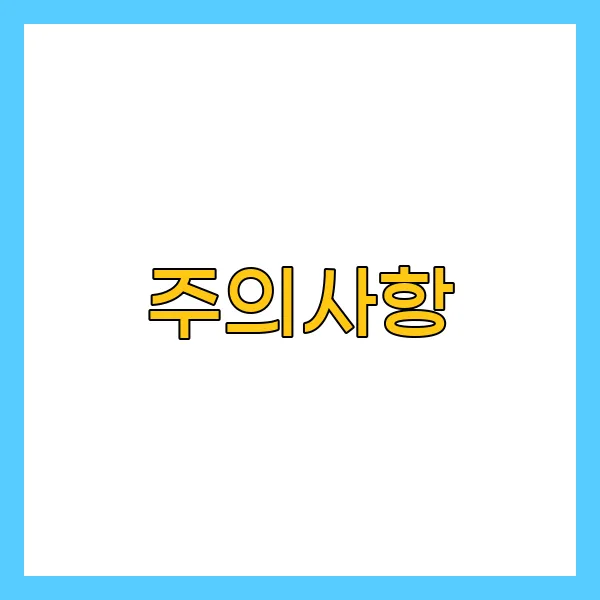 주의사항