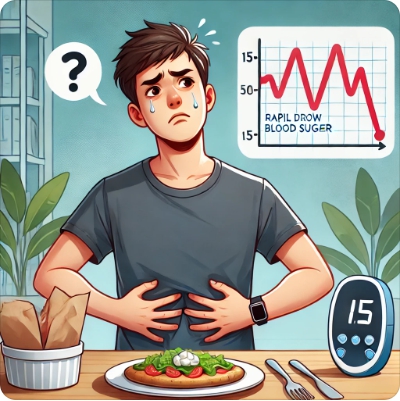 혈당 스파이크 증상 : 식후 1~2시간 내 다시 허기짐