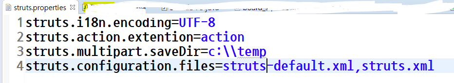 struts.properties 작성