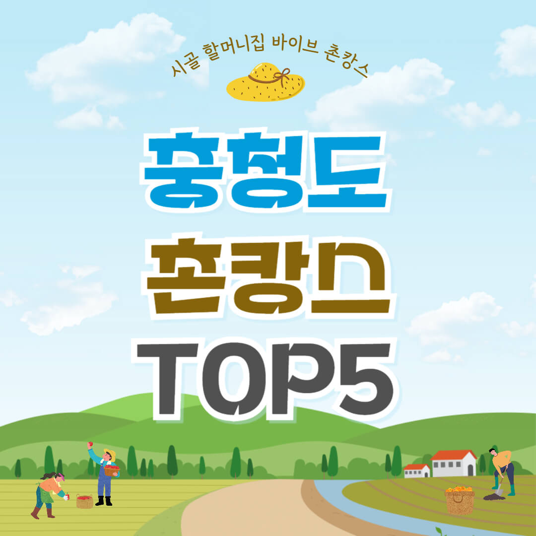 충청도 촌캉스 숙소 TOP5