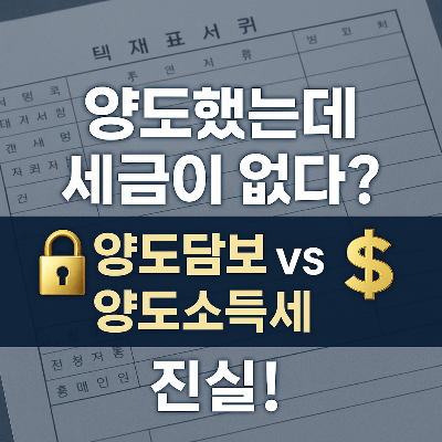 양도담보란? 양도 했는데 세금이 없다