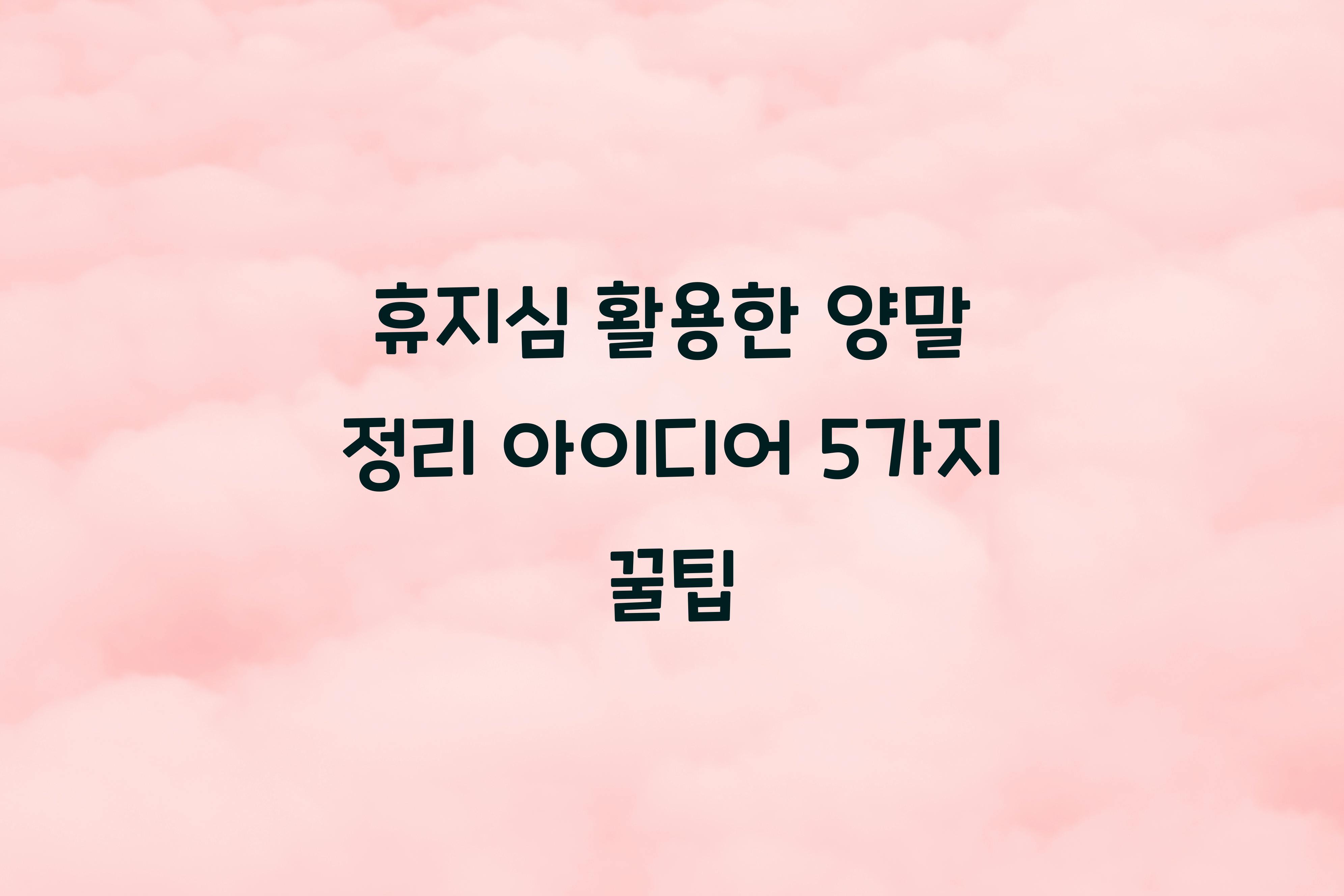 휴지심 활용한 양말 정리 아이디어