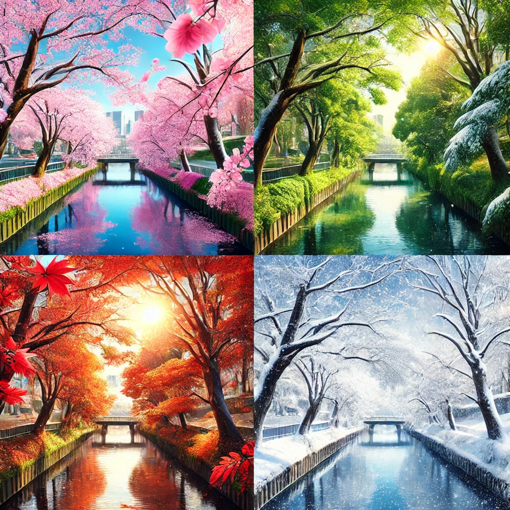 일본의 봄,여름,가을,겨울