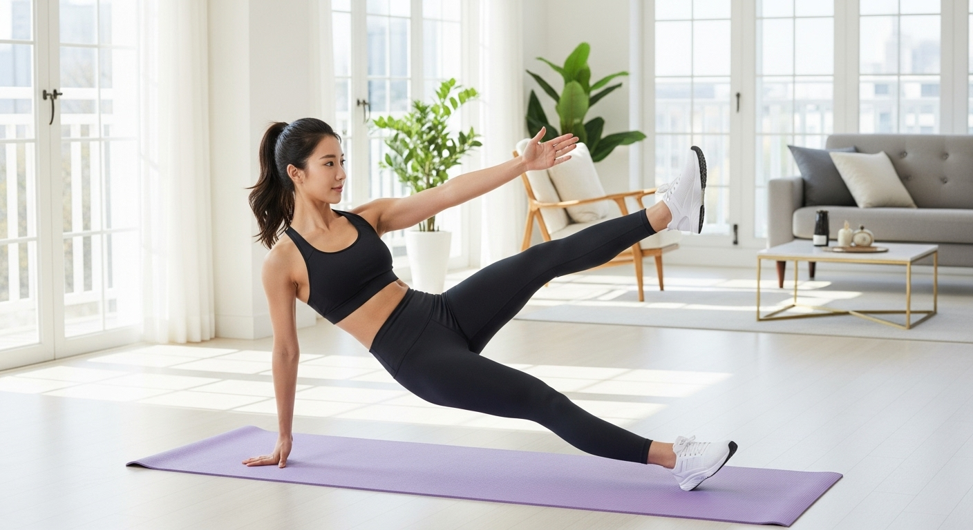 하루 20분! 허벅지 살 쏙 빠지는 집중 홈트 루틴