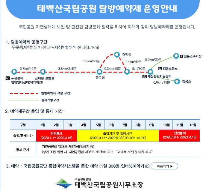 태백산 등산 3 코스