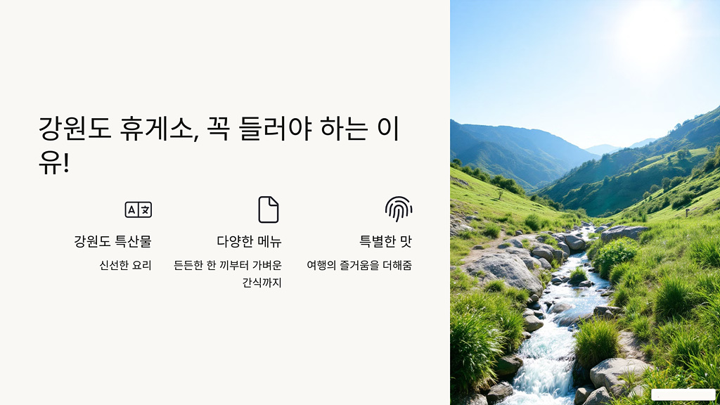 강원도 휴게소, 꼭 들러야 하는 이유