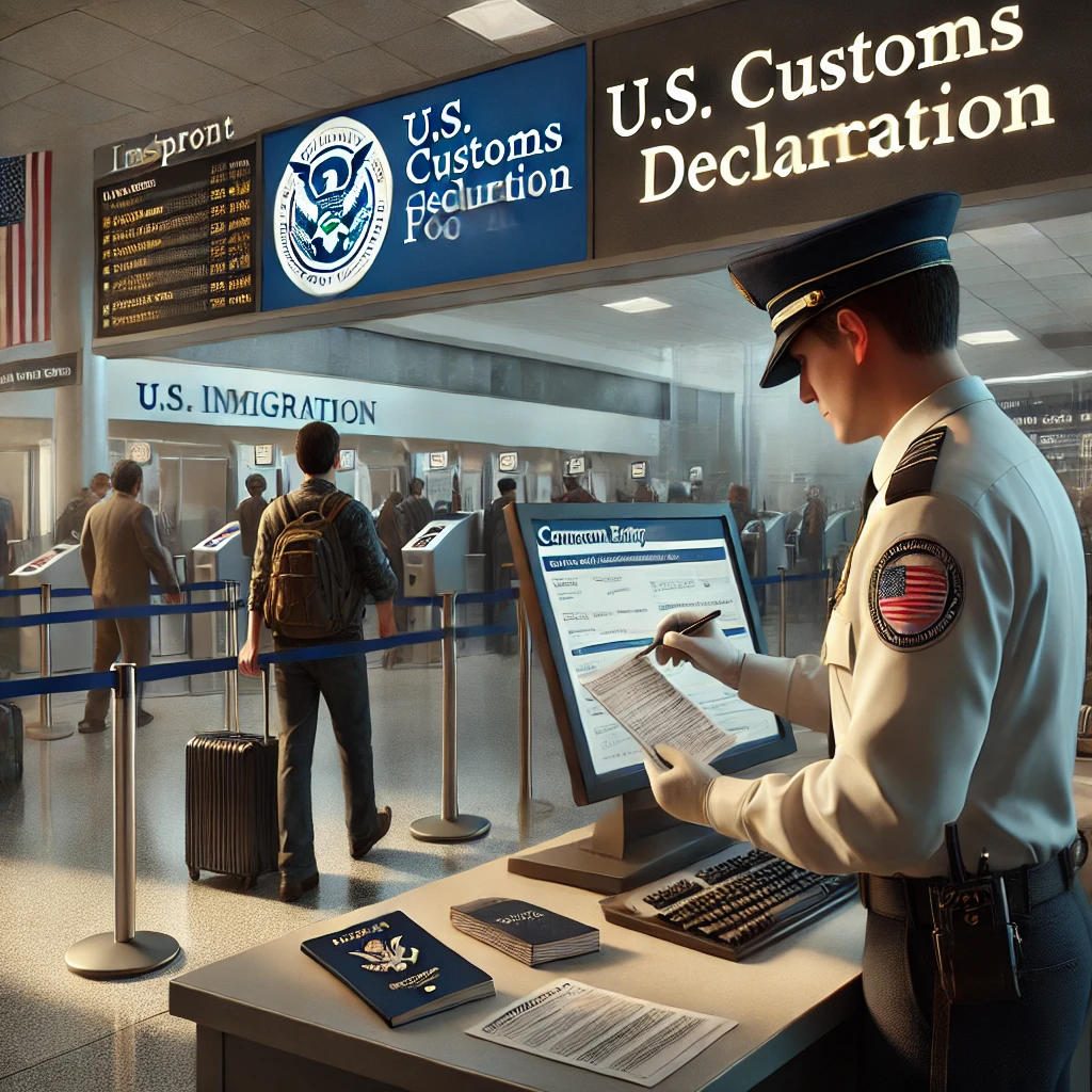 미국 입국 심사 관련 이미지