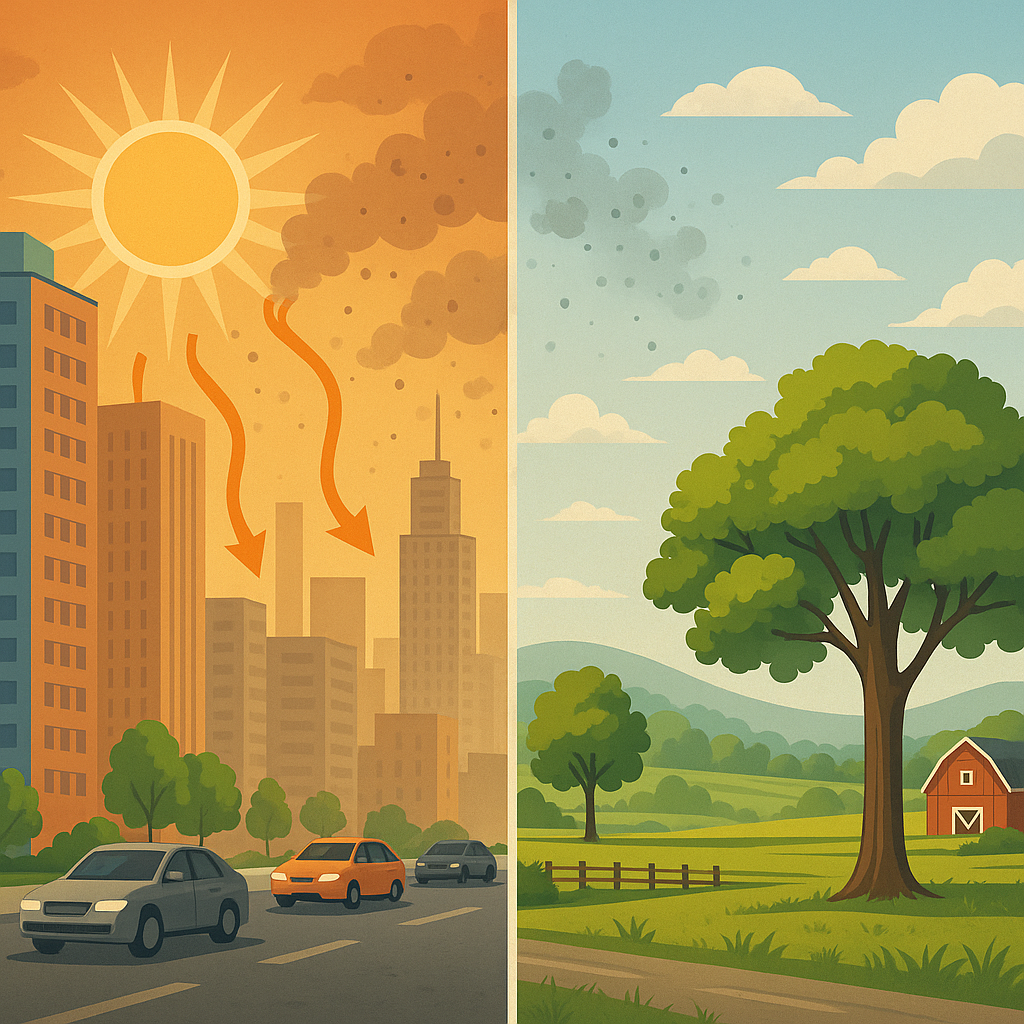 도시 열섬 현상과 초미세먼지