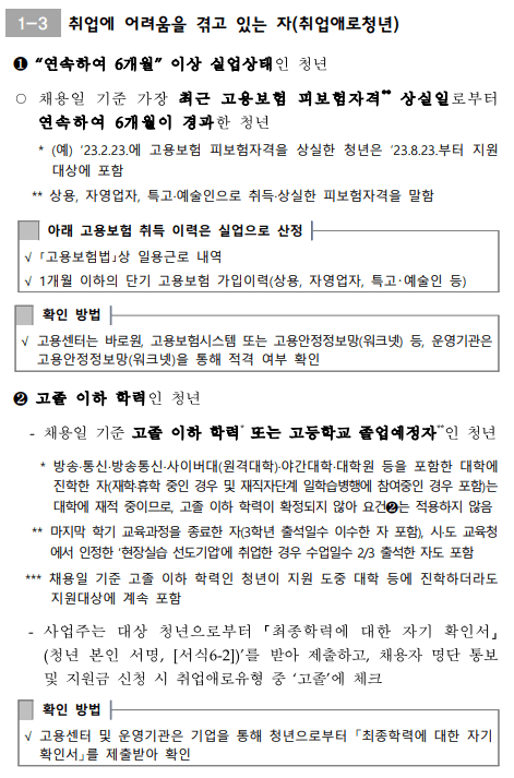 청년일자리도약장려금 사업