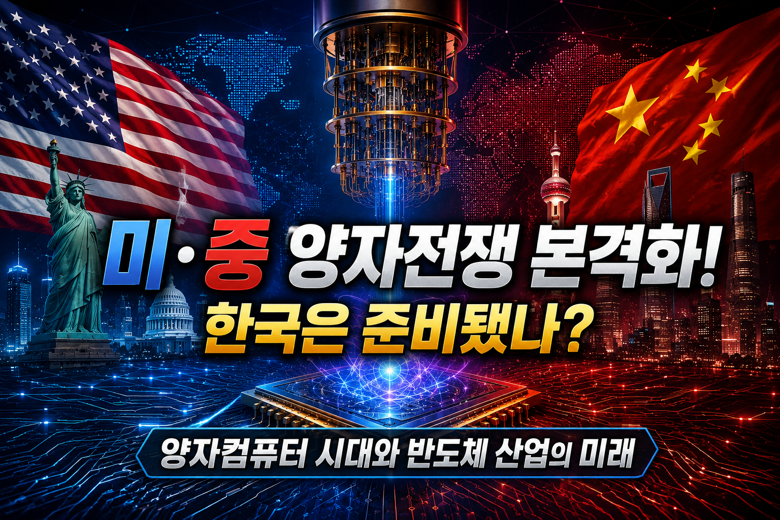 미·중 양자전쟁 본격화! 한국은 준비됐나? 양자컴퓨터 시대와 반도체 산업의 미래 관련 사진