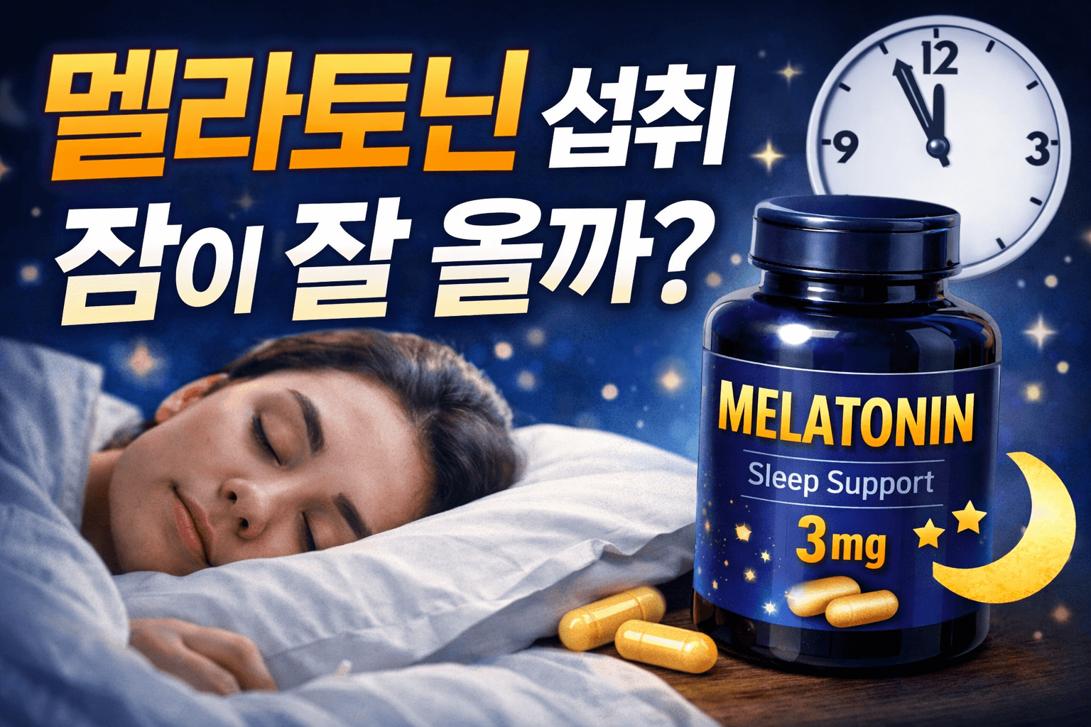 멜라토닌 섭취, 잠이 안 올 때 정말 효과 있을까? 과학적으로 정리