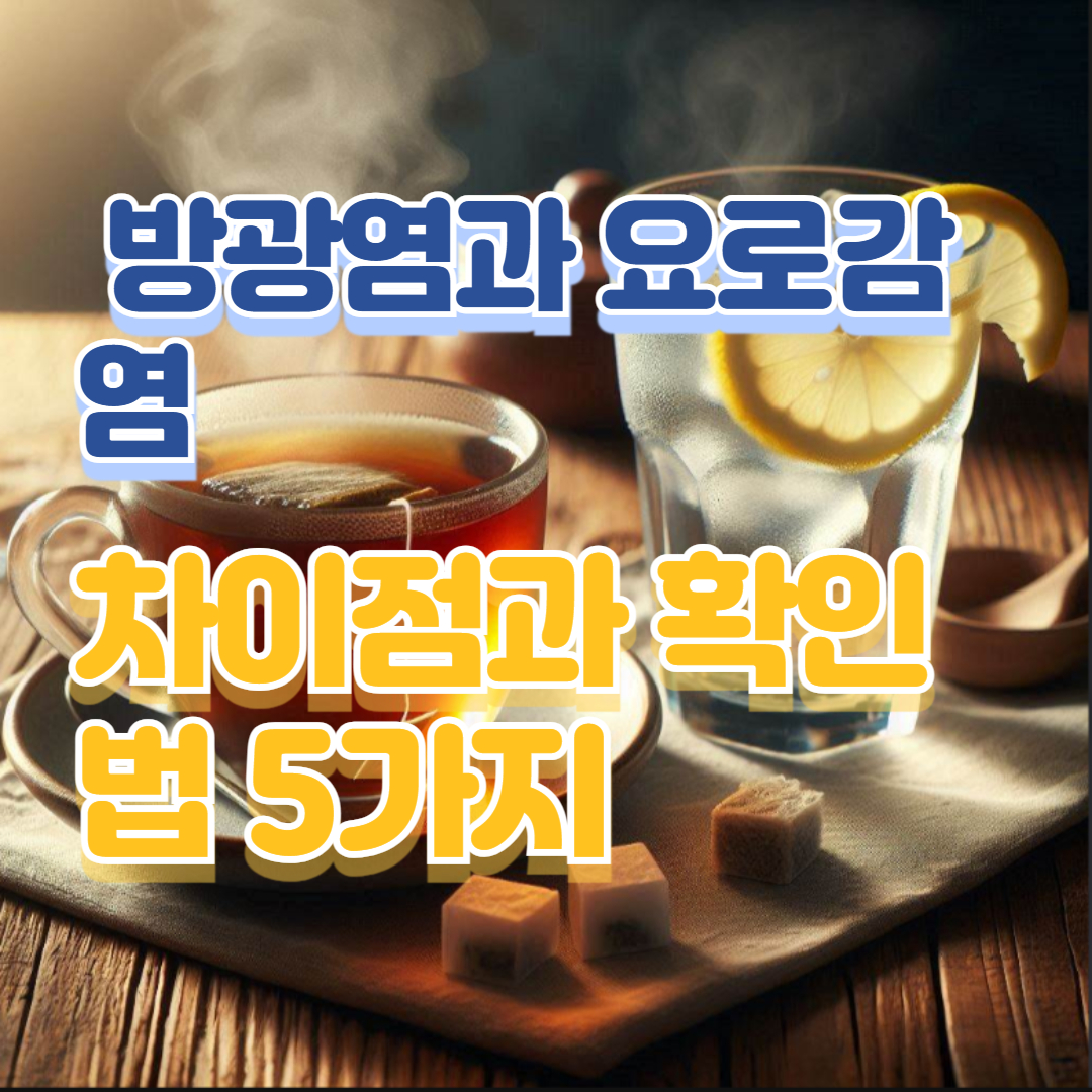 방광염과 요로감염, 차이점과 확인법 5가지