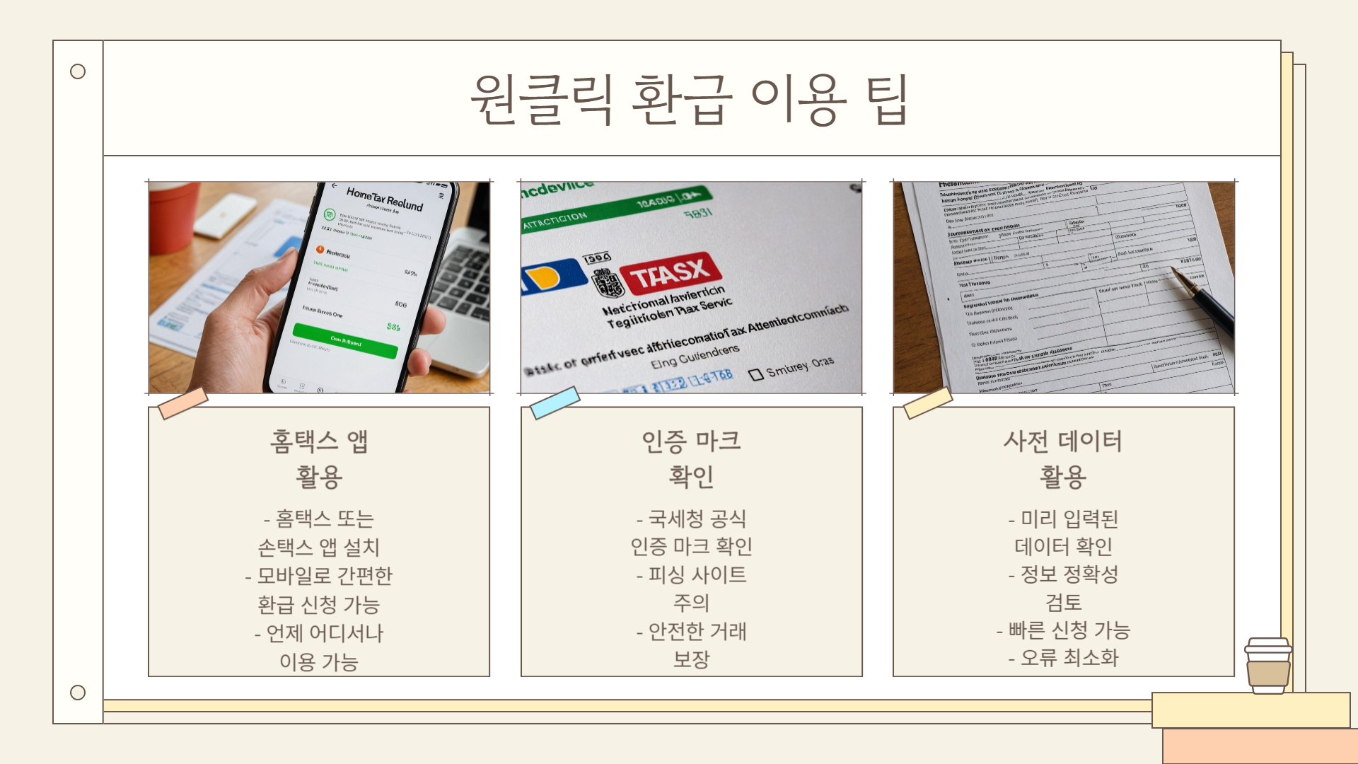홈택스 원클릭 환급 서비스 신청방법