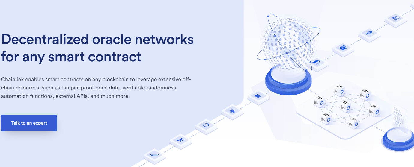 체인링크 홈페이지 이미지 - 오라클 네트워크