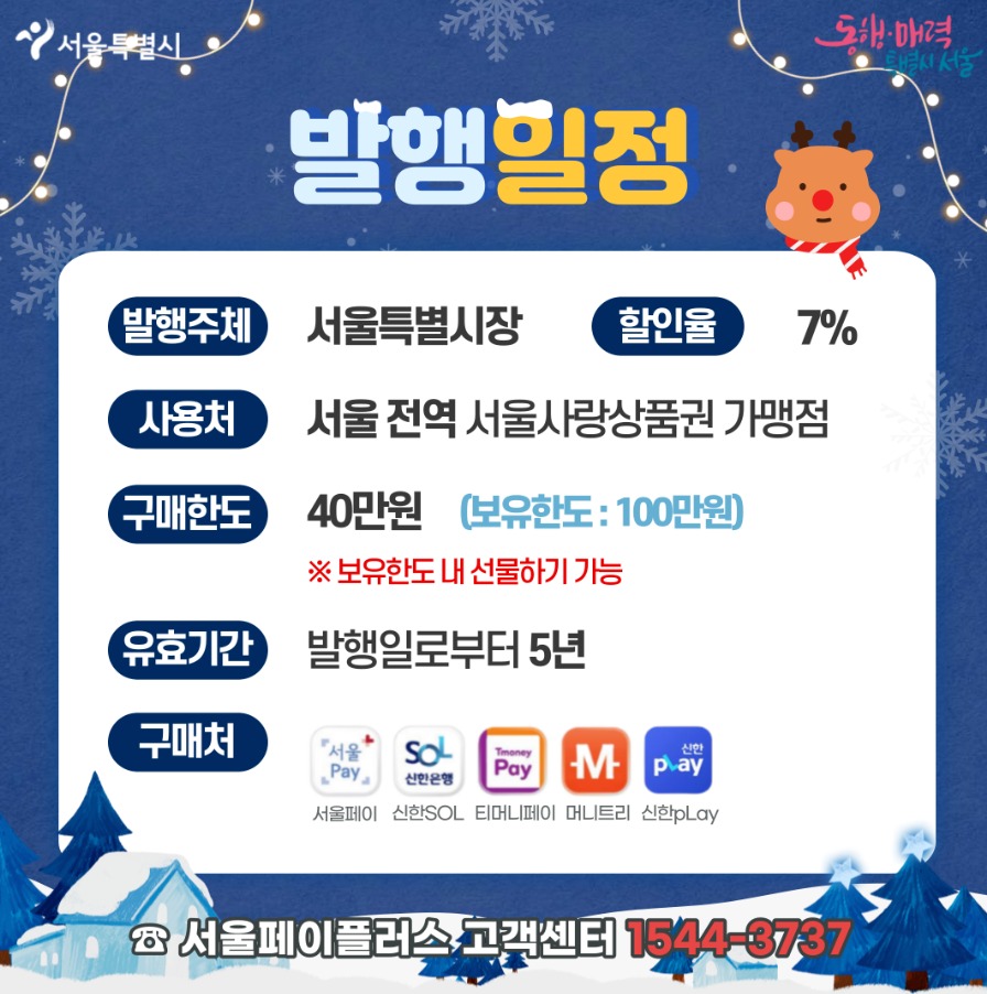 서울사랑상품권 안내 사진