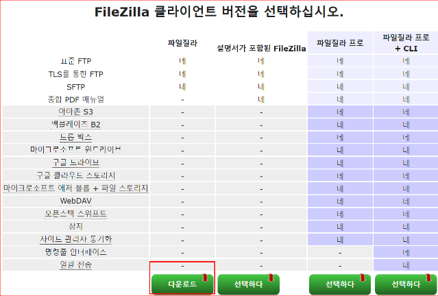 맨 왼쪽 무료 버전 다운로드