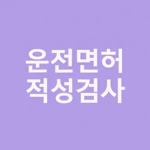 운전면허 적성검사