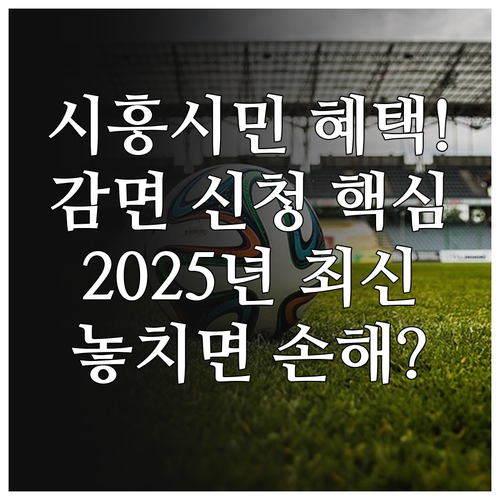 2025 시흥시 인조잔디구장 이용료 ..