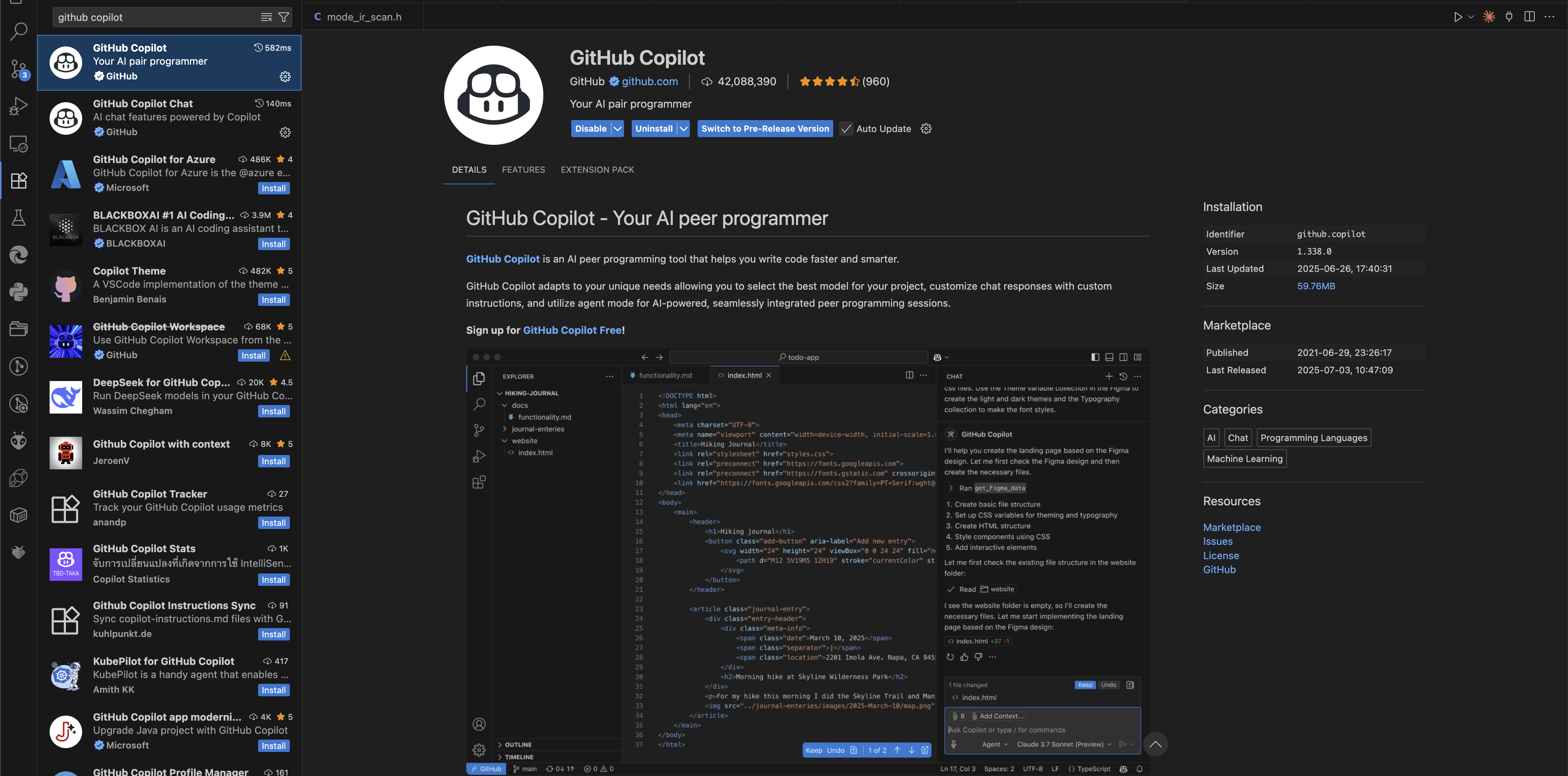 VSCODE안에서 GitHub Copilot 설치하기