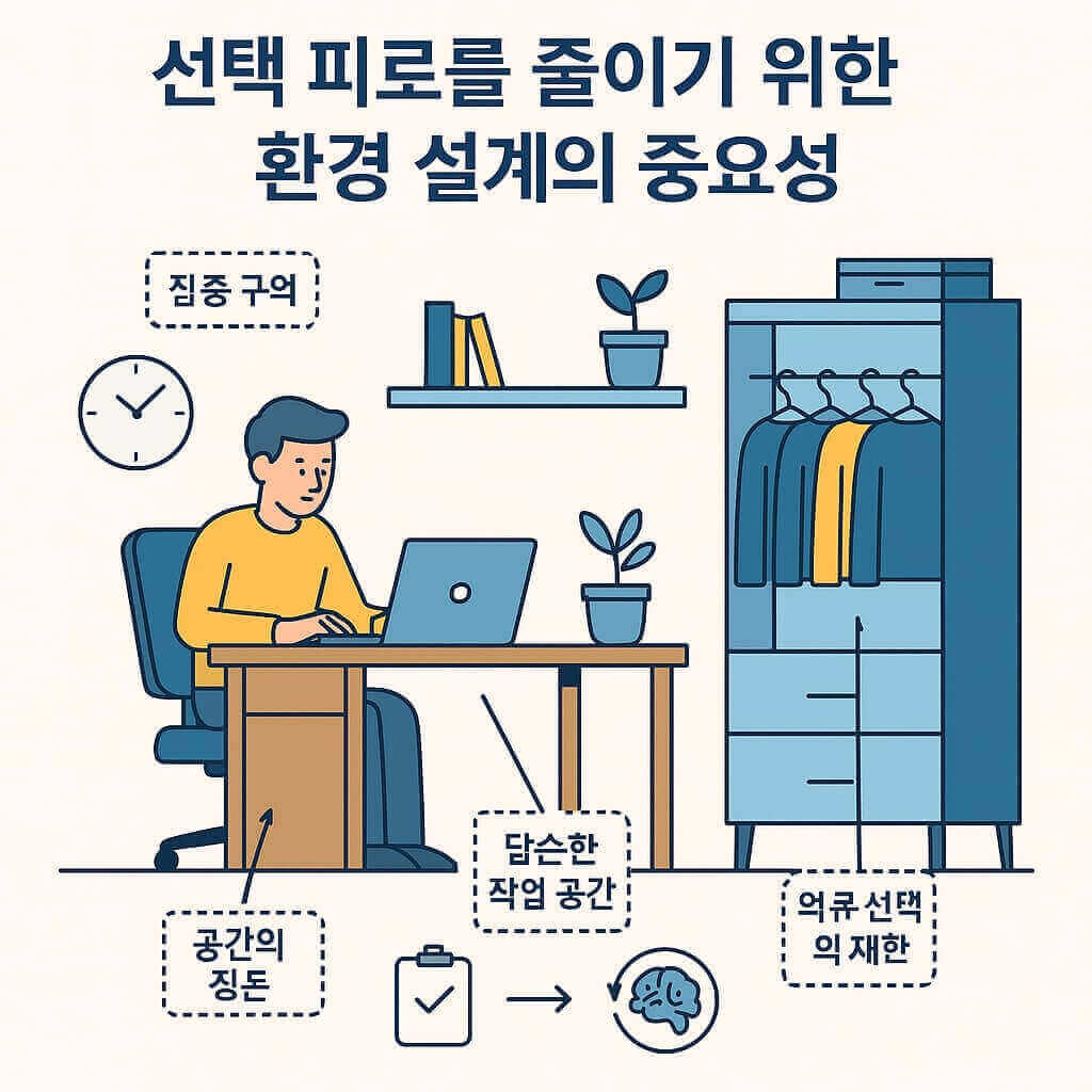 선택 피로를 줄이기 위한 환경 설계의 중요성