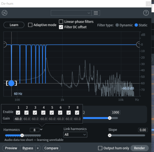 Harmonics 패널