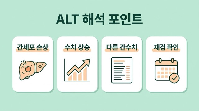 ALT 검사 성격 간세포 손상 수치 상승 단독 판단 주의