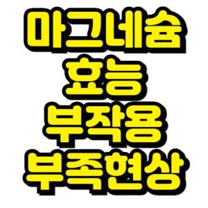 마그네슘-효능-마그네슘-부족현상-마그네슘-부작용