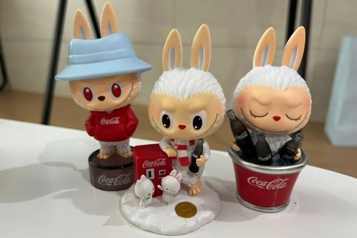 코카콜라 한정판 라부부 피규어 3종 세트